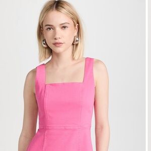 alice + olivia Ramsey Square Neckline Aline Mini Dress Color:Candy New W/O tags